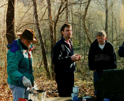 Dave, Tom and Steve at breakfast